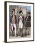 France. Guard of National Convention (Center), French Grenadier Guard (Left) and Crippled (Right).-Tarker-Framed Giclee Print