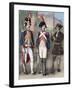 France. Guard of National Convention (Center), French Grenadier Guard (Left) and Crippled (Right).-Tarker-Framed Giclee Print