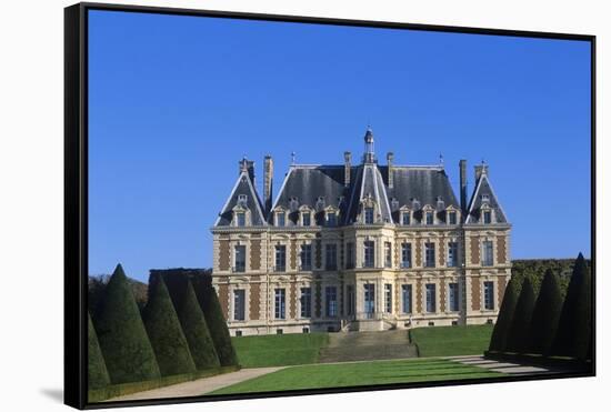 France, Ile-De-France, Main Façade and Garden of 15th Century Sceaux Castle-null-Framed Stretched Canvas