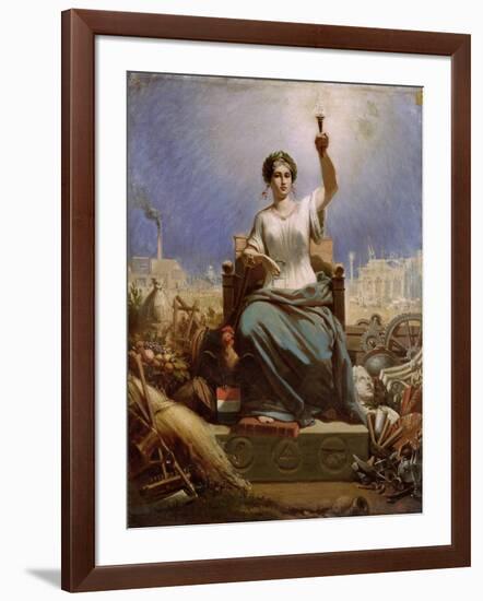 France Illuminating the World (La France Eclairant Le Mond)-Ange-Louis Janet-Framed Giclee Print