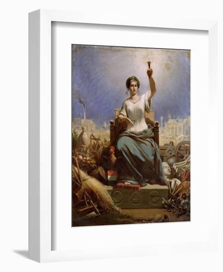 France Illuminating the World (La France Eclairant Le Mond)-Ange-Louis Janet-Framed Giclee Print