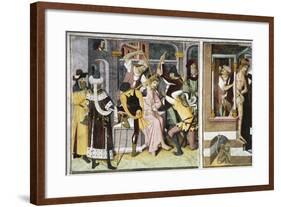 France, La Brigue, Notre-Dame Des Fontaines Chapel, Crowning with Thorns, 1491-Giovanni Canavesio-Framed Giclee Print