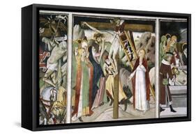 France, La Brigue, Notre-Dame Des Fontaines Chapel, Descent from Cross, 1491-Giovanni Canavesio-Framed Stretched Canvas