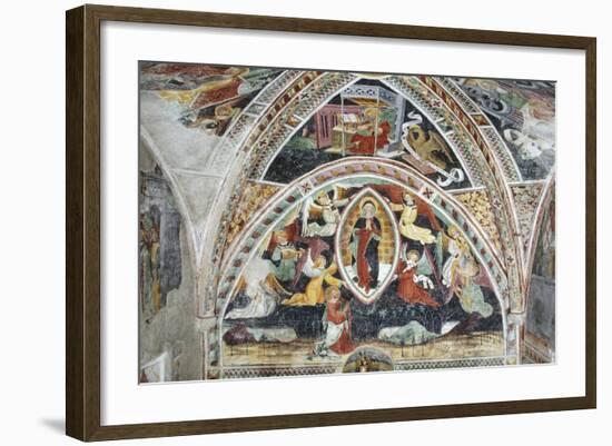 France, La Brigue, Notre-Dame Des Fontaines Chapel, Virgin and Saints, 1452-Giovanni Battista Ernesto Basile-Framed Giclee Print