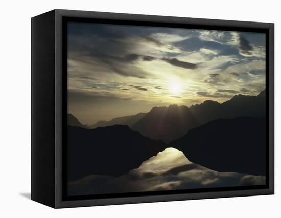 France, Lac Noir L'Alpe D'Huez, Evening Sun-Thonig-Framed Stretched Canvas