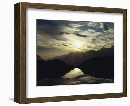 France, Lac Noir L'Alpe D'Huez, Evening Sun-Thonig-Framed Photographic Print