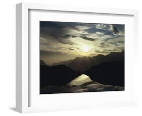 France, Lac Noir L'Alpe D'Huez, Evening Sun-Thonig-Framed Photographic Print