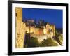 France, Languedoc, Carcassonne, Walled City at Night-Shaun Egan-Framed Photographic Print