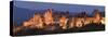 France, Languedoc-Rousillon, Carcassonne; the Fortifications of Carcassonne at Dusk-Katie Garrod-Stretched Canvas