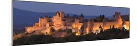 France, Languedoc-Rousillon, Carcassonne; the Fortifications of Carcassonne at Dusk-Katie Garrod-Mounted Photographic Print