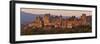 France, Languedoc-Rousillon, Carcassonne; the Fortifications of Carcassonne at Dusk-Katie Garrod-Framed Photographic Print