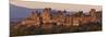 France, Languedoc-Rousillon, Carcassonne; the Fortifications of Carcassonne at Dusk-Katie Garrod-Mounted Photographic Print
