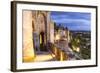 France, Languedoc-Roussillon, Aude, Carcassonne. Walls and Towers of the Old Town at Dusk-Matteo Colombo-Framed Photographic Print