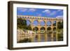 France, Languedoc-Roussillon, Gard, Vers-Pont-Du-Gard, River Gardon, Pont Du Gard-Udo Siebig-Framed Photographic Print