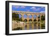 France, Languedoc-Roussillon, Gard, Vers-Pont-Du-Gard, River Gardon, Pont Du Gard-Udo Siebig-Framed Photographic Print