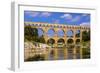 France, Languedoc-Roussillon, Gard, Vers-Pont-Du-Gard, River Gardon, Pont Du Gard-Udo Siebig-Framed Photographic Print