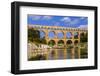 France, Languedoc-Roussillon, Gard, Vers-Pont-Du-Gard, River Gardon, Pont Du Gard-Udo Siebig-Framed Photographic Print