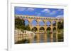 France, Languedoc-Roussillon, Gard, Vers-Pont-Du-Gard, River Gardon, Pont Du Gard-Udo Siebig-Framed Photographic Print