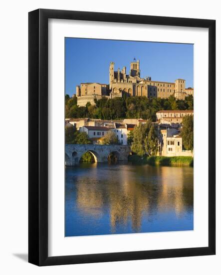 France, Languedoc-Roussillon, Herault Department, Beziers, Cathedrale St-Nazaire Cathedral and the -Walter Bibikow-Framed Photographic Print