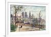 France, Laon Street 1907-Herbert Marshall-Framed Premium Giclee Print