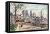 France, Laon Street 1907-Herbert Marshall-Framed Stretched Canvas