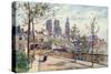 France, Laon Street 1907-Herbert Marshall-Stretched Canvas