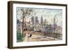 France, Laon Street 1907-Herbert Marshall-Framed Art Print