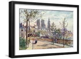 France, Laon Street 1907-Herbert Marshall-Framed Art Print