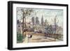 France, Laon Street 1907-Herbert Marshall-Framed Art Print