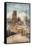 France, Laon Street 1907-Herbert Marshall-Framed Stretched Canvas