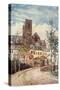 France, Laon Street 1907-Herbert Marshall-Stretched Canvas