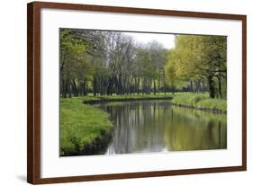 France, Loire. Canal Winding Through Spring Trees and Foliage-Kevin Oke-Framed Photographic Print