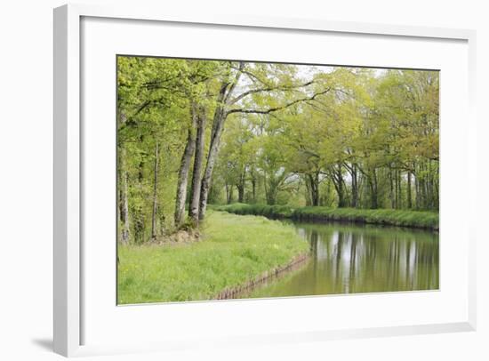 France, Loire. Spring Trees and Grasses, Canal Lateral a La Loire-Kevin Oke-Framed Photographic Print