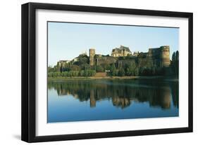 France, Loire Valley, Chateau D'Angers on Marne River-null-Framed Giclee Print