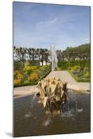 France, Loire Valley, Villandry Castle, The House of the Sun, Fountain-Samuel Magal-Mounted Photographic Print