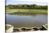 France, Loire Valley, Villandry Castle, The Water Garden Lake-Samuel Magal-Stretched Canvas