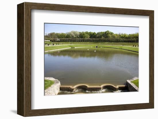France, Loire Valley, Villandry Castle, The Water Garden Lake-Samuel Magal-Framed Photographic Print