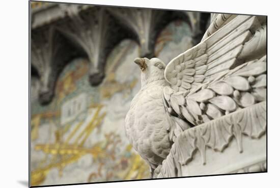 France, Lyon. Bird Carving at Basilica Notre Dame De Fourviere-Kevin Oke-Mounted Photographic Print