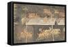 France, Lyon, Mosaic Work Depicting the Games of the Circus, Quadriga Race-null-Framed Stretched Canvas