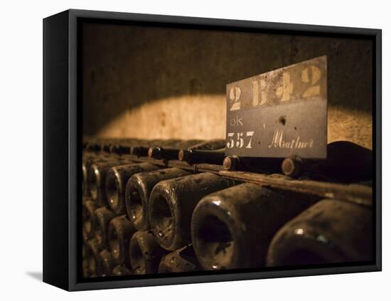 France, Marne, Champagne Ardenne, Reims, Pommery Champagne Winery, Champagne Cellars-Walter Bibikow-Framed Stretched Canvas