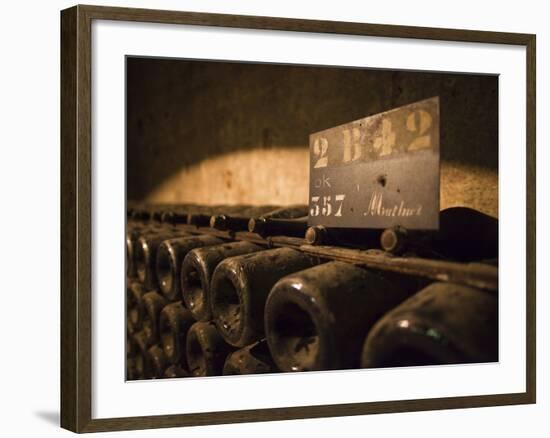 France, Marne, Champagne Ardenne, Reims, Pommery Champagne Winery, Champagne Cellars-Walter Bibikow-Framed Photographic Print