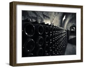 France, Marne, Champagne Ardenne, Reims, Pommery Champagne Winery, Champagne Cellars-Walter Bibikow-Framed Photographic Print