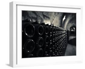 France, Marne, Champagne Ardenne, Reims, Pommery Champagne Winery, Champagne Cellars-Walter Bibikow-Framed Photographic Print