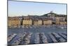 France, Marseille. Vieux Port with Basilique Notre Dame De La Garde-Kevin Oke-Mounted Photographic Print