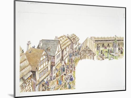 France, Middle Ages - Reconstruction of Everyday Life in a Village-null-Mounted Giclee Print