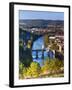 France, Midi-Pyrenees Region, Lot Department, Cahors, Pont Valentre, Midieval Bridge, Lot River-Walter Bibikow-Framed Photographic Print