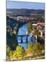 France, Midi-Pyrenees Region, Lot Department, Cahors, Pont Valentre, Midieval Bridge, Lot River-Walter Bibikow-Mounted Photographic Print