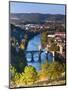 France, Midi-Pyrenees Region, Lot Department, Cahors, Pont Valentre, Midieval Bridge, Lot River-Walter Bibikow-Mounted Photographic Print