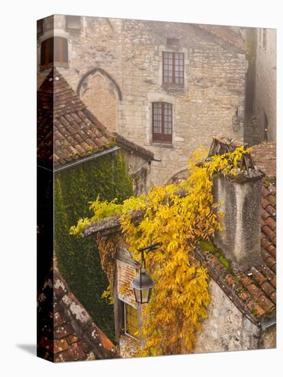 France, Midi-Pyrenees Region, Lot Department, St-Cirq-Lapopie-Walter Bibikow-Stretched Canvas