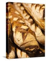 France, Moselle, Lorraine Region, Metz, Covered Market, Artisan Bread-Walter Bibikow-Stretched Canvas